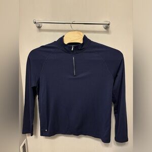 Peter Millar Navy Quarter-Zip Performance Top